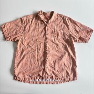 Tommy Bahama Men's‎ XLX Silk Hawaiian Shirt Peach
